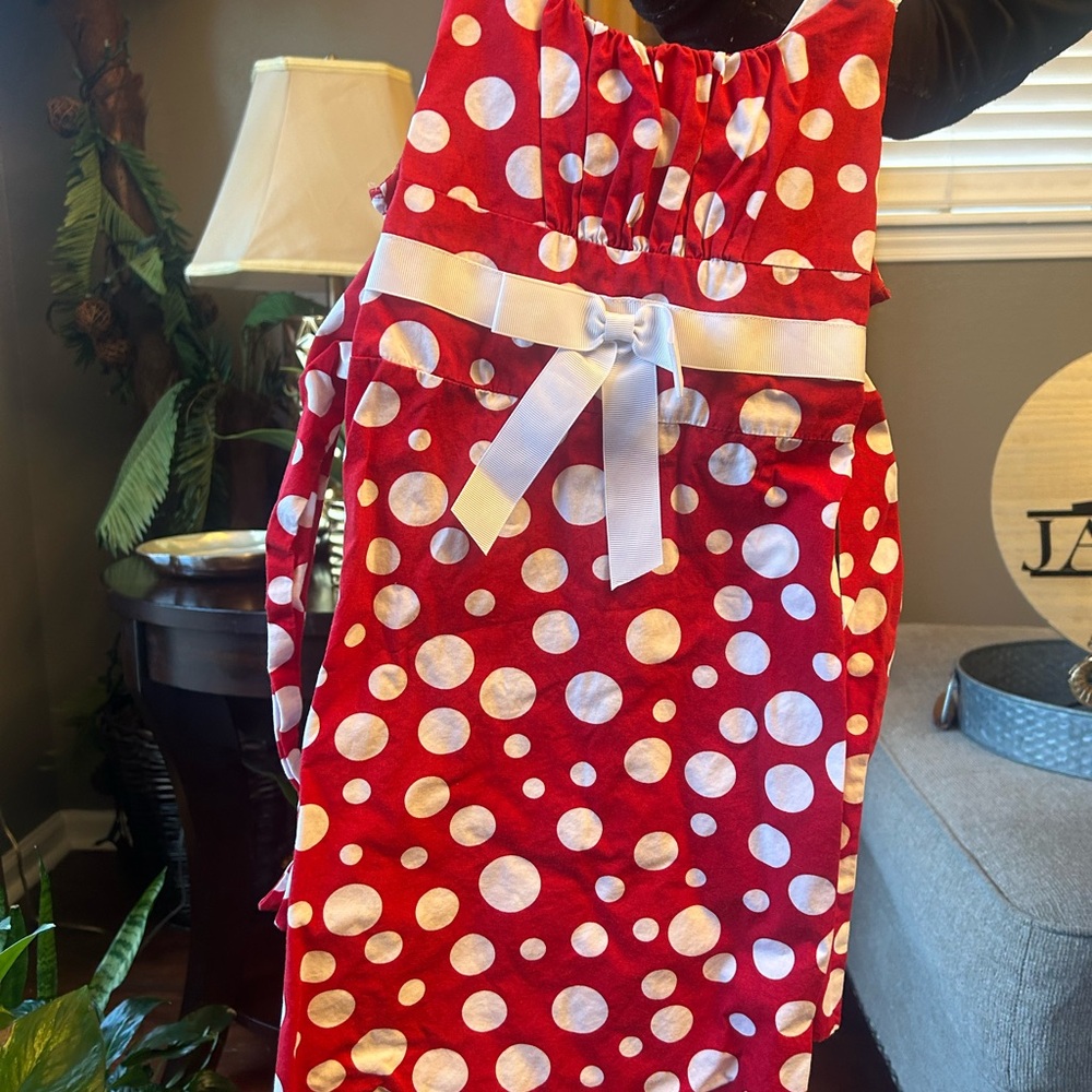 Bonnie Jean Red and White Polka Dot Dress